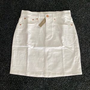 J. Crew Denim Mini Skirt in White